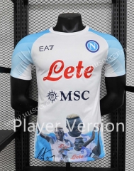 Player version champion edition  2023-24 Napoli White&Blue Thailand  Soccer Jersey-9926
