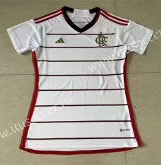 2023-24 CR Flamengo Away White Thailand Women Soccer Jersey AAA-0009