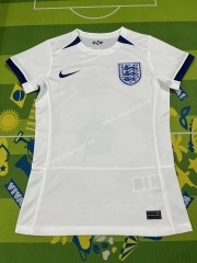 2023-24  England Home White  Female Thailand Soccer Jersey