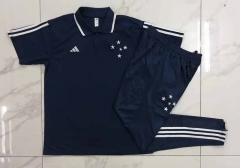 2023-24 Cruzeiro EC Royal Blue Thailand Polo uniform-815