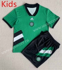 Retro version Celtic Green kids Soccer Uniform-AY