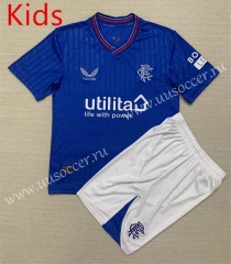 2023-24 Rangers Home  Blue Thailand  Soccer Unifrom-AY