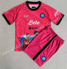 2023-24 Napoli  goalkeeper Pink Soccer Uniform-AY