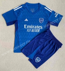 2023-24 Arsenal goalkeeper Blue Soccer Uniform-AY