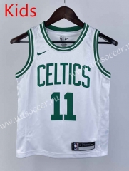 Boston Celtics White #11  kids NBA Uniform-311
