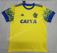 Retro version 2017-18 Flamengo 2nd Away Yellow  Thailand Soccer Jersey AAA-817