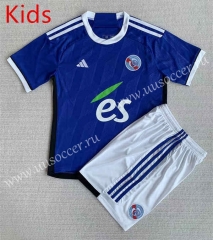 2023-24 RC Strasbourg Alsace Home Blue Kids/Youth Thailand Soccer Uniform-AY