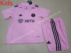 2023-24 Inter Miami CF Home Pink kids Soccer Uniform-507