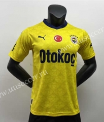 2023-24 Fenerbahçe Away  Yellow&White Thailand Soccer Jersey-5177