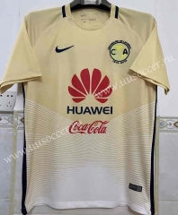 Retro Version2016-17 Club America Home Yellow Thailand Soccer Jersey AAA-1332