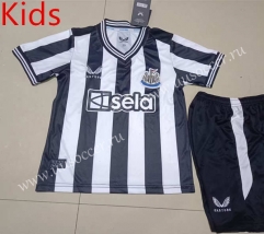 2023-24 Newcastle United Home Black& White kids Soccer Uniform-507