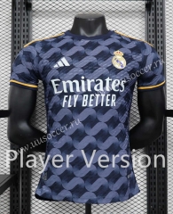 Player verison 2023-24   Real Madrid Away Blue Thailand Soccer Jersey AAA-888