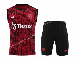 2023-24 Manchester United Red Soccer Vest uniform-418