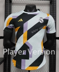 Player version2023-24  Real Madrid Black &White Thailand Soccer Training Jersey-888