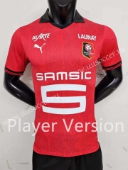 Player version 2023-24 Stade Rennais Home Red Thailand Soccer jersey AAA-9926