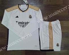 2023-24 Real Madrid Home White  LS Thailand Soccer Uniform-709