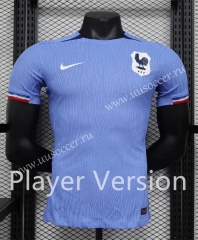 Player Version2023-24   France Home Blue Thailand Soccer Jersey AAA-888
