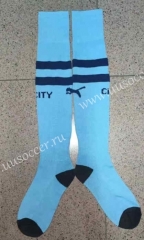 2023-24 Manchester City Home Blue  kids Soccer Socks
