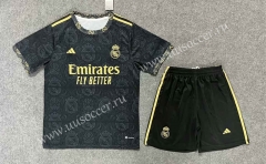 2023-24 Real Madrid Black Soccer Uniform-AY