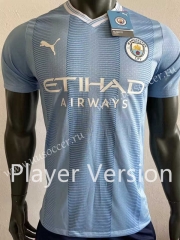 Correct Version Player version 2023-24 Manchester City  Home Blue Thailand Soccer Jersey AAA-518