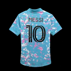 （#10  messi ）2023-24 Inter Miami CF 2nd Away Blue Thailand Soccer Jersey AAA