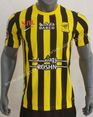 （with ads）2023-24 Al Ittihad  Home Yellow& Black Thailand Soccer Jersey AAA-416