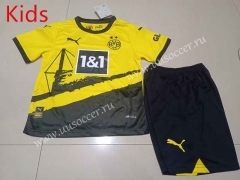2023-24 Borussia Dortumund Home Yellow& Black  Youth/Kids Soccer Uniform-507
