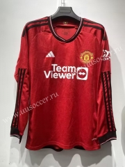 2023-24 Manchester United Home Red Thailand LS Soccer Jersey