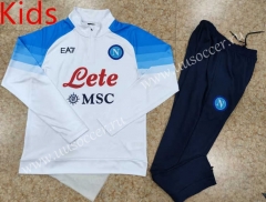 2023-24 SSC Napoli White  Thailand Soccer kids Tracksuit Uniform-GDP