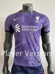 Player Version  2023-24 Liverpool 2nd Away Purple Thailand Soccer Jersey AAA-518