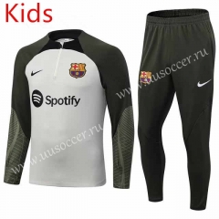 2023-24  Barcelona Black Thailand Kids  Tracksuit Uniform-411