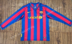 09-10 Retro Version Barcelona Home Red & Blue Thailand LS Soccer Jersey AAA-SL