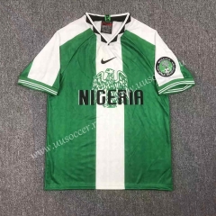 1996 Retro Version Nigeria Away White&Green Soccer Thailand jersey-417