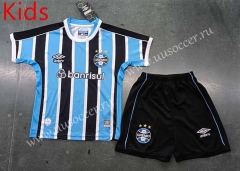 2023-24 Grêmio FBPA  Home Blue&Black  kids  Soccer Uniform-8679