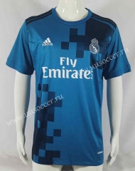 17-18 Retro Version   Real Madrid 2nd Away Blue  Thailand Soccer Jersey AAA-503