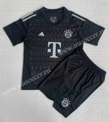 2023-24 Bayern München goalkeeper Black Soccer Uniform-AY