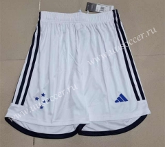 2023-24 Cruzeiro EC Away  White Thailand Soccer Shorts-2886