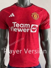 Player version Correct Version 2023-24 Manchester United  Home Red Thailand Soccer jersey AAA-518