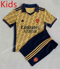 2023-24 Concept version Arsenal Yellow   kids  Soccer Uniform-AY