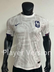 Player Version2023-24   France Away White Thailand Soccer Jersey AAA-1959