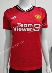 2023-24 Manchester United Home Red Thailand Female Soccer Jersey AAA-708