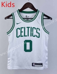Boston Celtics White #0  kids NBA Uniform-311