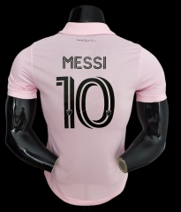（#10  messi ）Player version 2023-24 Inter Miami CF  Home Pink  Thailand Soccer Jersey AAA