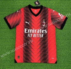 (s-4xl)2023-24  AC Milan Home Red&Black Thailand Soccer Jersey AAA-403