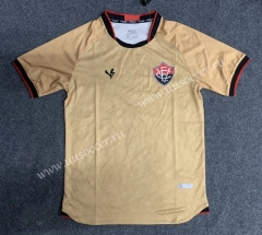 (s-3xl)2023-24 Esporte Clube Vitória Goalkeeper  Yellow Thailand Soccer Jersey AAA-6032