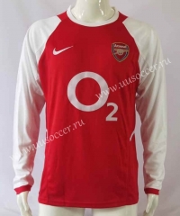 02-04 Retro Version Arsenal Home Red Thailand LS Soccer Jersey AAA-503