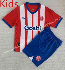 2023-24 Girona FC Home Red& White Kids/Youth Soccer Uniform-AY
