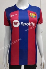 2023-24 Barcelona Home Blue&Red Thailand Women Soccer Jersey AAA-708