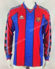 95-97 Retro Version Barcelona Home Red & Blue Thailand LS Soccer Jersey AAA-503
