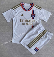 2023-24 Olympique Lyonnais Home White Soccer Uniform-AY